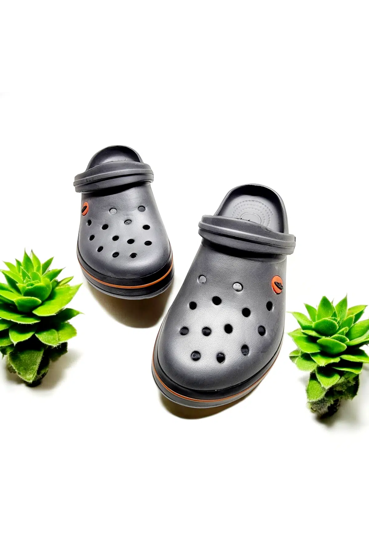 TAM ORTOPEDİK KADIN ERKEK CROOOS TERLİK - GRİ-TURUNCU