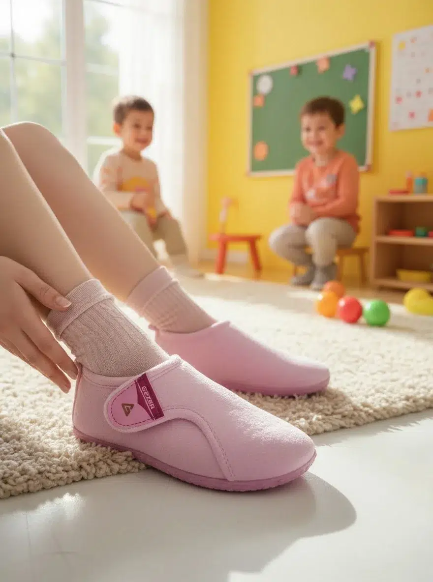 Tam Ortopedik Yazlık Kreş Anaokulu Ev İçi Ayakkabı Panduf - PEMBE